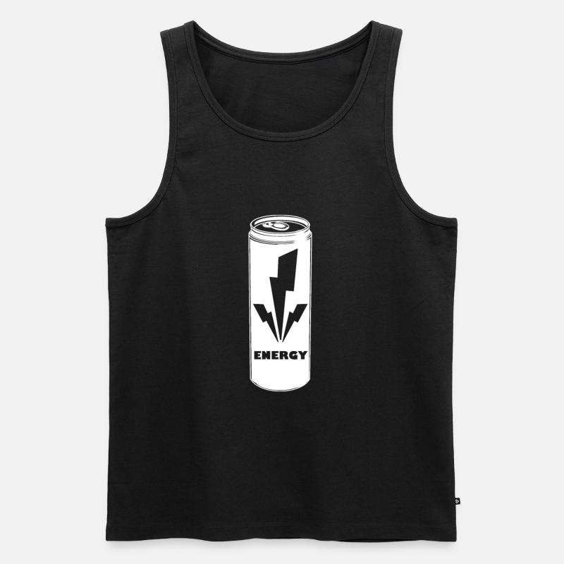 Energy Drink - Männer Premium Bio Tank Top - Schwarz