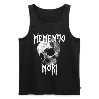 Memento Mori - Men's Premium Organic Tank Top - black - Front - AI Model Male 178 light (178cm)