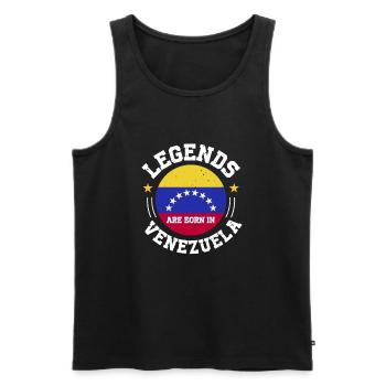 Legends Born In Venezuela South America Gift - Men's Premium Organic Tank Top - black - Front - Michal (187cm)
