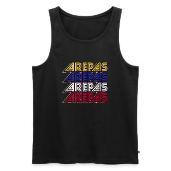 Venezuela Arepas traditionnel sud-américain - Débardeur bio Premium Homme - noir - Devant - Michal (187cm)