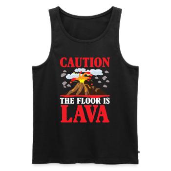 Caution The Floor Is Lava Championship Kids - Men's Premium Organic Tank Top - black - Front - Michal (187cm)