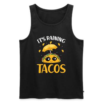 Pluies Tacos Cuisine mexicaine Taco Mardi - Débardeur bio Premium Homme - noir - Devant - Michal (187cm)