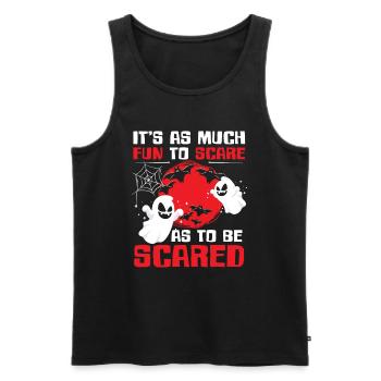 Ghost Halloween Costume Spooky Gift - Men's Premium Organic Tank Top - black - Front - Michal (187cm)