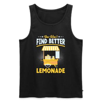 Distributeur de sodas Jus de citron Meilleure limonade - Débardeur bio Premium Homme - noir - Devant - AI Model Male 178 light (178cm)