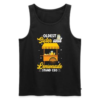 Oldest Sister And Lemonade Stand CEO Lemonade Crew - Men's Premium Organic Tank Top - black - Front - AI Model Male 178 light (178cm)