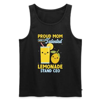 Proud Mom Very Talented Lemonade Stand CEO - Men's Premium Organic Tank Top - black - Front - AI Model Male 178 light (178cm)