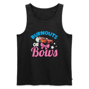 Burnouts Or Bows Babyparty Gender Reveal Geschenk - Männer Premium Bio Tank Top - Schwarz - Vorne - Michal (187cm)