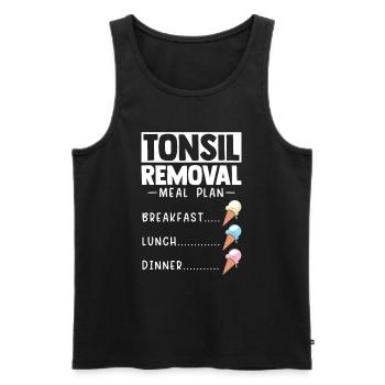 Tonsil Removal Meal Plan Ice Cream Mandeloperation - Männer Premium Bio Tank Top - Schwarz - Vorne - Michal (187cm)