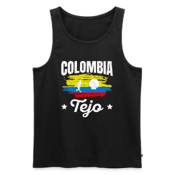 Colombia Tejo Mannschaft Sportart Kolumbianer - Männer Premium Bio Tank Top - Schwarz - Vorne - Michal (187cm)