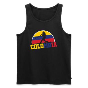 Kolumbien Baseball Nationalmannschaft Championship - Männer Premium Bio Tank Top - Schwarz - Vorne - AI Model Male 178 light (178cm)
