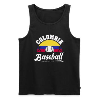 Championnat de baseball des joueurs de Colombie - Débardeur bio Premium Homme - noir - Devant - Michal (187cm)