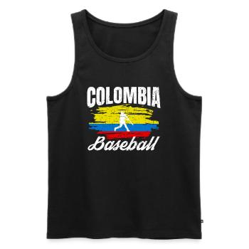 Championnat de baseball des joueurs de Colombie - Débardeur bio Premium Homme - noir - Devant - Michal (187cm)