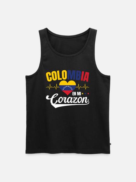 Colombia En Mi Corazon Wisdom Colombians - Men's Premium Organic Tank Top - black