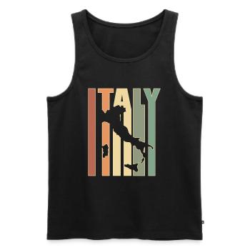 Italie Vintage carte cadeau pour les Italiens - Débardeur bio Premium Homme - noir - Devant - AI Model Male 178 light (178cm)