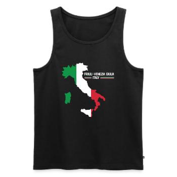 Friuli Venezia Italy Map Region Italy - Men's Premium Organic Tank Top - black - Front - AI Model Male 178 light (178cm)