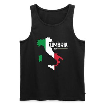 Umbria Italy Umbria Map Region Italy - Men's Premium Organic Tank Top - black - Front - AI Model Male 178 light (178cm)