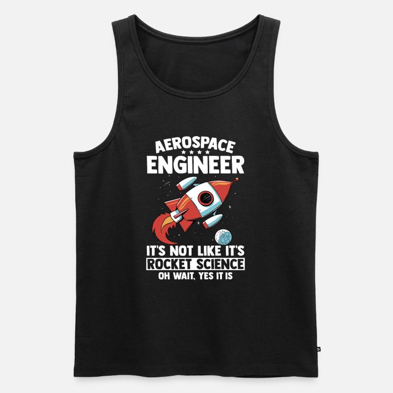 Aerospace Engineer Rocket Science Geschenk - Männer Premium Bio Tank Top - Schwarz