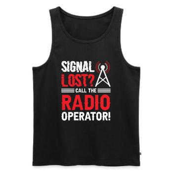Signal Lost Radio Operator Beruf Radioshow - Männer Premium Bio Tank Top - Schwarz - Vorne - AI Model Male 178 light (178cm)