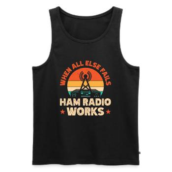 Radio Tum Radioshow Moderator Ham Radio Works - Männer Premium Bio Tank Top - Schwarz - Vorne - AI Model Male 178 light (178cm)