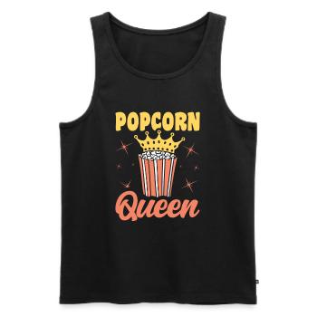 Popcorn Queen Lustiges Popped Corn Geschenk - Männer Premium Bio Tank Top - Schwarz - Vorne - AI Model Male 178 light (178cm)