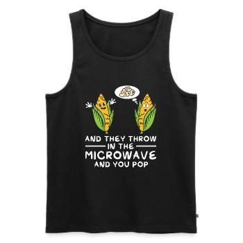 Popcorn Witz Anime Pop-corn Kawaii Popped Popcorn - Männer Premium Bio Tank Top - Schwarz - Vorne - AI Model Male 178 light (178cm)