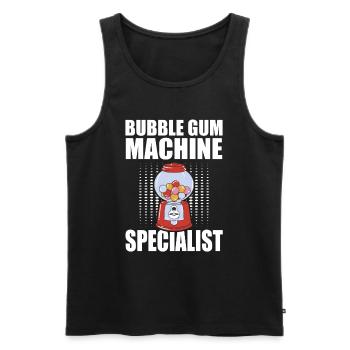 Bubble Gum Machine Specialist - Männer Premium Bio Tank Top - Schwarz - Vorne - AI Model Male 178 light (178cm)
