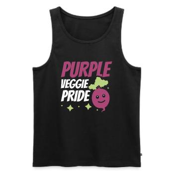 Beetroot vegetables for vegan farmer beets - Men's Premium Organic Tank Top - black - Front - AI Model Male 178 light (178cm)