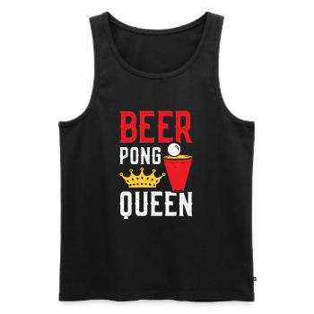 Beer Pong Queen - Männer Premium Bio Tank Top - Schwarz - Vorne - Michal (187cm)