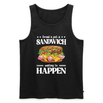 Sandwichliebhaber Lustig Sandwich Toasts Geschenk - Männer Premium Bio Tank Top - Schwarz - Vorne - AI Model Male 178 light (178cm)