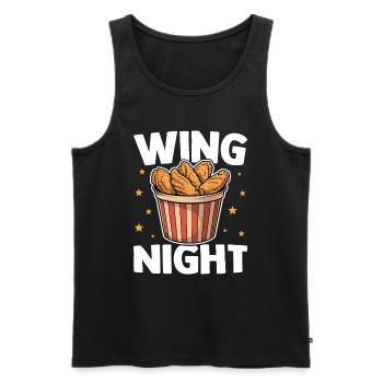 Funny Wing Night Chicken Wings Crispy Wings - Men's Premium Organic Tank Top - black - Front - AI Model Male 178 light (178cm)