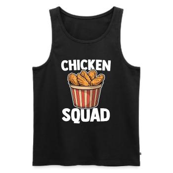 Chicken Wing Squad Aliments pour ailes de poulet frites - Débardeur bio Premium Homme - noir - Devant - AI Model Male 178 light (178cm)
