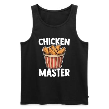 Chicken Wing Master Aliments pour ailes de poulet frites - Débardeur bio Premium Homme - noir - Devant - AI Model Male 178 light (178cm)