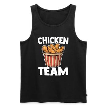 Chicken Wing Team Aliments pour ailes de poulet frites - Débardeur bio Premium Homme - noir - Devant - AI Model Male 178 light (178cm)