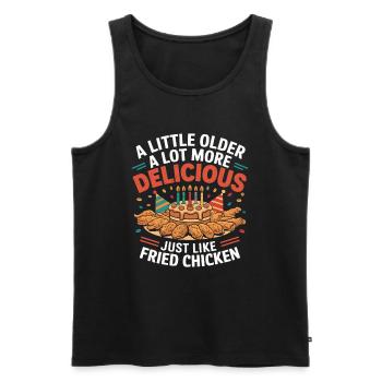 Chicken Wings Birthday Fast Food Lover - Men's Premium Organic Tank Top - black - Front - Michal (187cm)