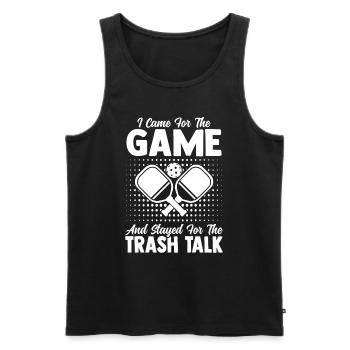 Pickleball & Dinkball Tennis Überraschung - Männer Premium Bio Tank Top - Schwarz - Vorne - Michal (187cm)