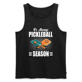Pickleball Bat Pickleball Player Gift - Men's Premium Organic Tank Top - black - Front - Michal (187cm)