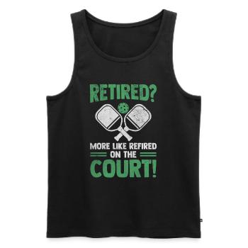 Opa Pickleball Spieler Ruhestand Rente Paddleball - Männer Premium Bio Tank Top - Schwarz - Vorne - Michal (187cm)