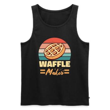 Waffle Maker Breakfast Pancake Baking Fans - Men's Premium Organic Tank Top - black - Front - Michal (187cm)