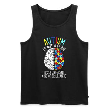 Autist Autism - Different Kind Of Brilliance - Men's Premium Organic Tank Top - black - Front - Michal (187cm)