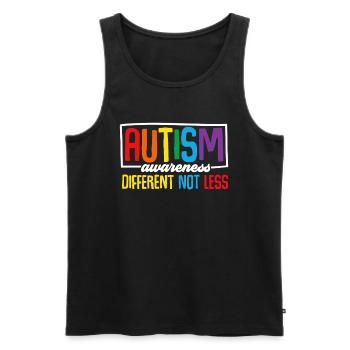 Autism Awareness Different Not Less - Men's Premium Organic Tank Top - black - Front - Michal (187cm)