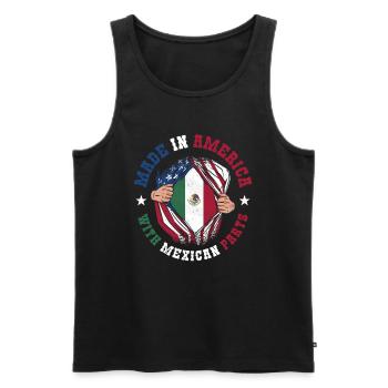 Made In America With Mexican Parts - Men's Premium Organic Tank Top - black - Front - Michal (187cm)