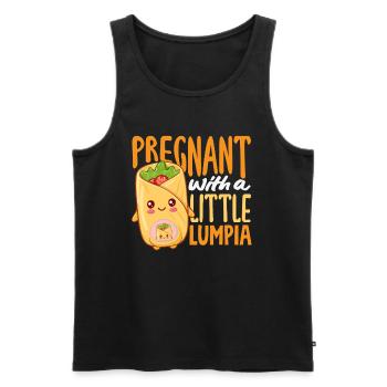 Pregnant Lumpia Spring Rolls Pregnancy - Men's Premium Organic Tank Top - black - Front - AI Model Male 178 light (178cm)
