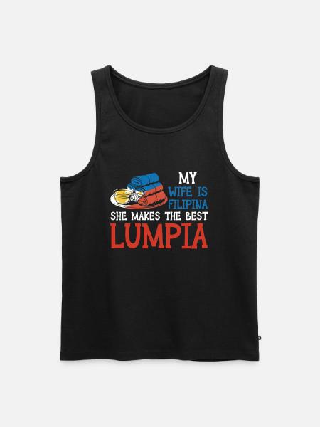 Spring Rolls Wife Lumpia - Men's Premium Organic Tank Top - black