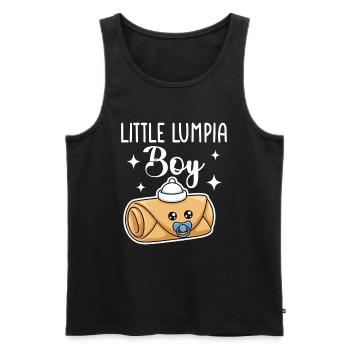 Little Lumpia Boy Spring Rolls - Men's Premium Organic Tank Top - black - Front - AI Model Male 178 light (178cm)