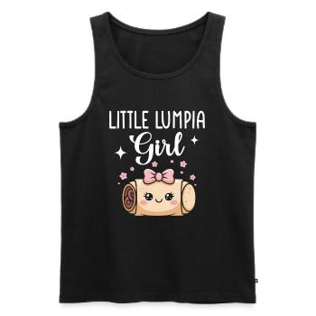 Little Lumpia Girl Spring Rolls - Men's Premium Organic Tank Top - black - Front - AI Model Male 178 light (178cm)