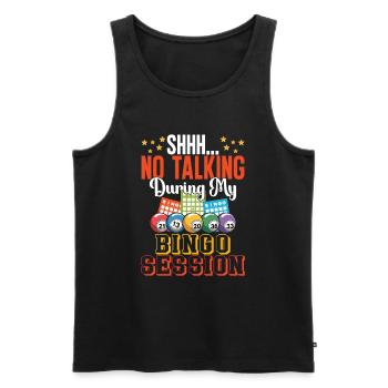 Bingo Fun Gift Bingo Lover - Men's Premium Organic Tank Top - black - Front - AI Model Male 178 light (178cm)