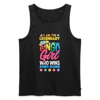 Bingo Fun Gift Bingo Lover - Men's Premium Organic Tank Top - black - Front - AI Model Male 178 light (178cm)