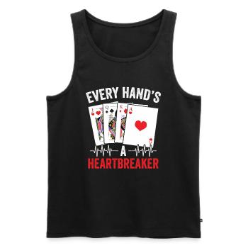 Binochle Heartbeat Pinochle Heartbeat Benoggel - Men's Premium Organic Tank Top - black - Front - Michal (187cm)