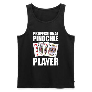 Professional Pinochle Player Tournament Card Game - Men's Premium Organic Tank Top - black - Front - Michal (187cm)