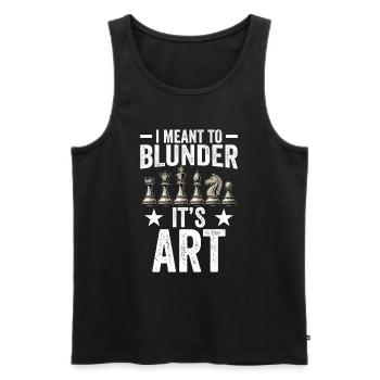 Modern Chess Opening Apparel Blunder Art - Men's Premium Organic Tank Top - black - Front - AI Model Male 178 light (178cm)